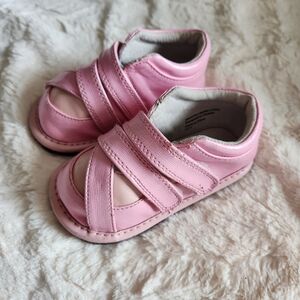 Jack & Lily Pink Leather Lined Baby Shoes
